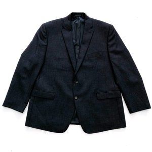 LAUREN RALPH LAUREN Men's Blue Plaid Blazer 48R